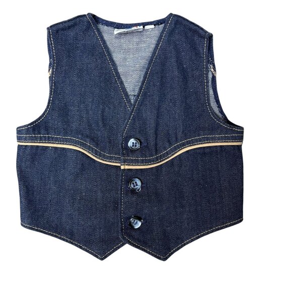 Billy The Kid Vintage Denim Vest Size 3T - Picture 1 of 6